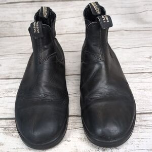 Blundstone Black Leather Slip On Chelsea Boots Size Au 9
